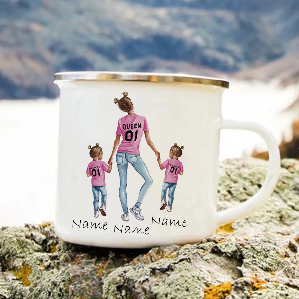 Coffee Tea Name - 어머니 두 딸 커스터마이징 머그잔, 커피