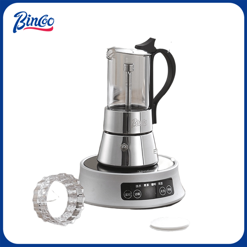 Moka Pot Stove - 빈쿠 듀얼밸브 모카포트 스테인리스 스틸 커피포트