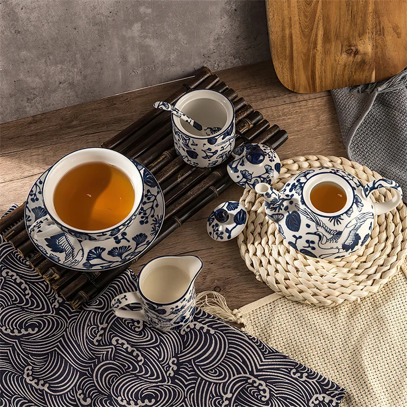 세라믹 커피 티 세트 한국 청화백자 도자기 티웨어 세트 - Coffee Tea And Sugar Set 리뷰 및 가격