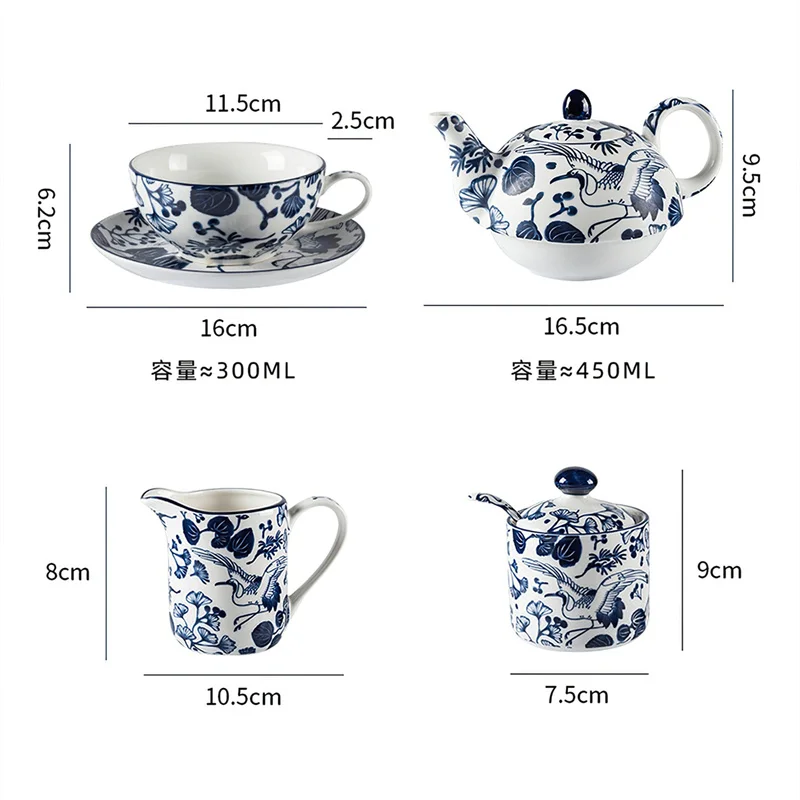 세라믹 커피 티 세트 한국 청화백자 도자기 티웨어 세트 - Coffee Tea And Sugar Set 리뷰 및 가격