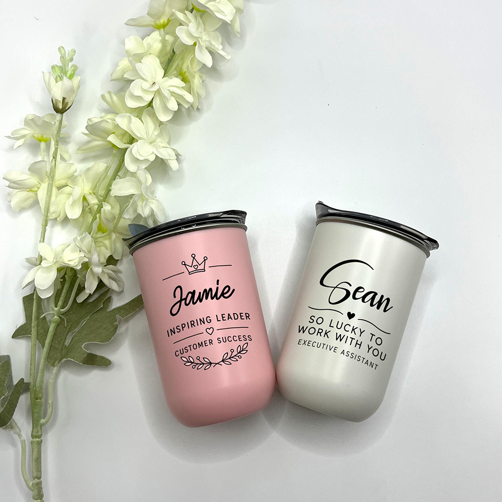 맞춤 이름이 새겨진 스테인리스 스틸 미니 텀블러(뚜껑  - Coffee Tea Name 리뷰 및 가격