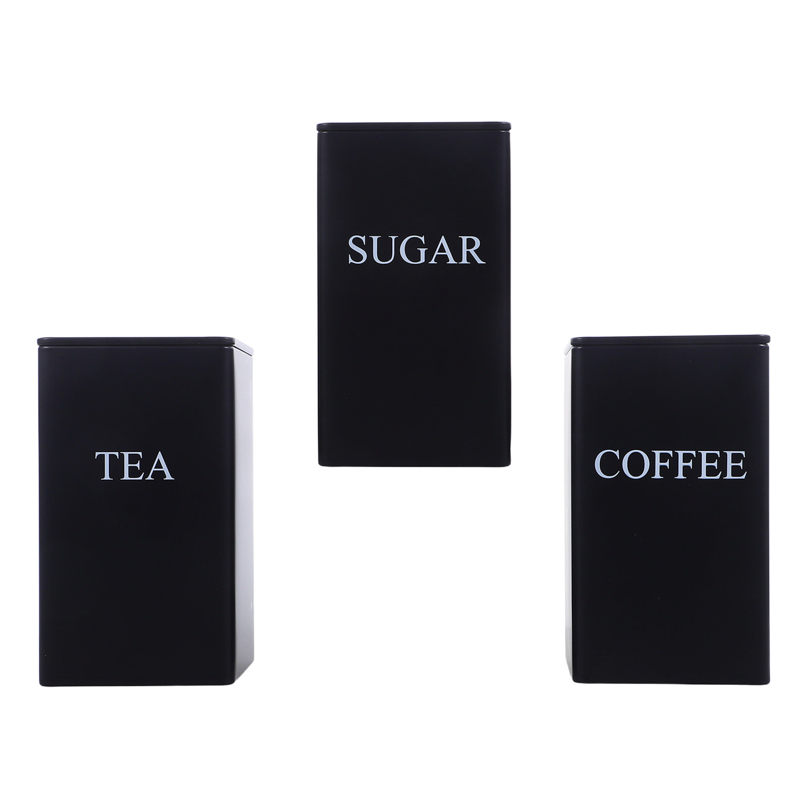 주방 조리대용 3개 세트, 금속 사각형 커피/설탕/차  - Coffee Tea Sugar 리뷰 및 가격
