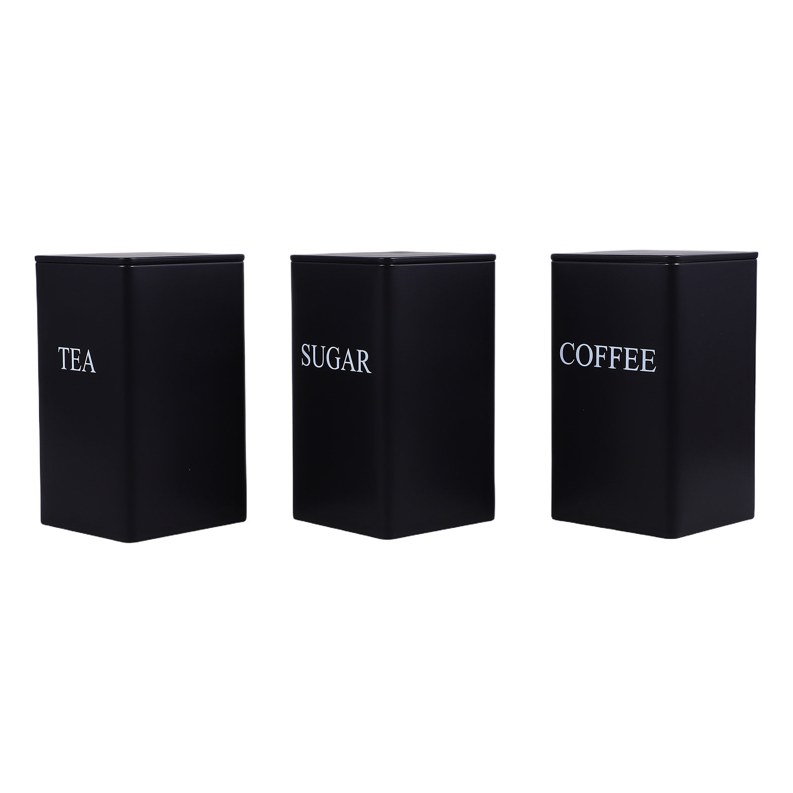 주방 조리대용 3개 세트, 금속 사각형 커피/설탕/차  - Coffee Tea Sugar 리뷰 및 가격