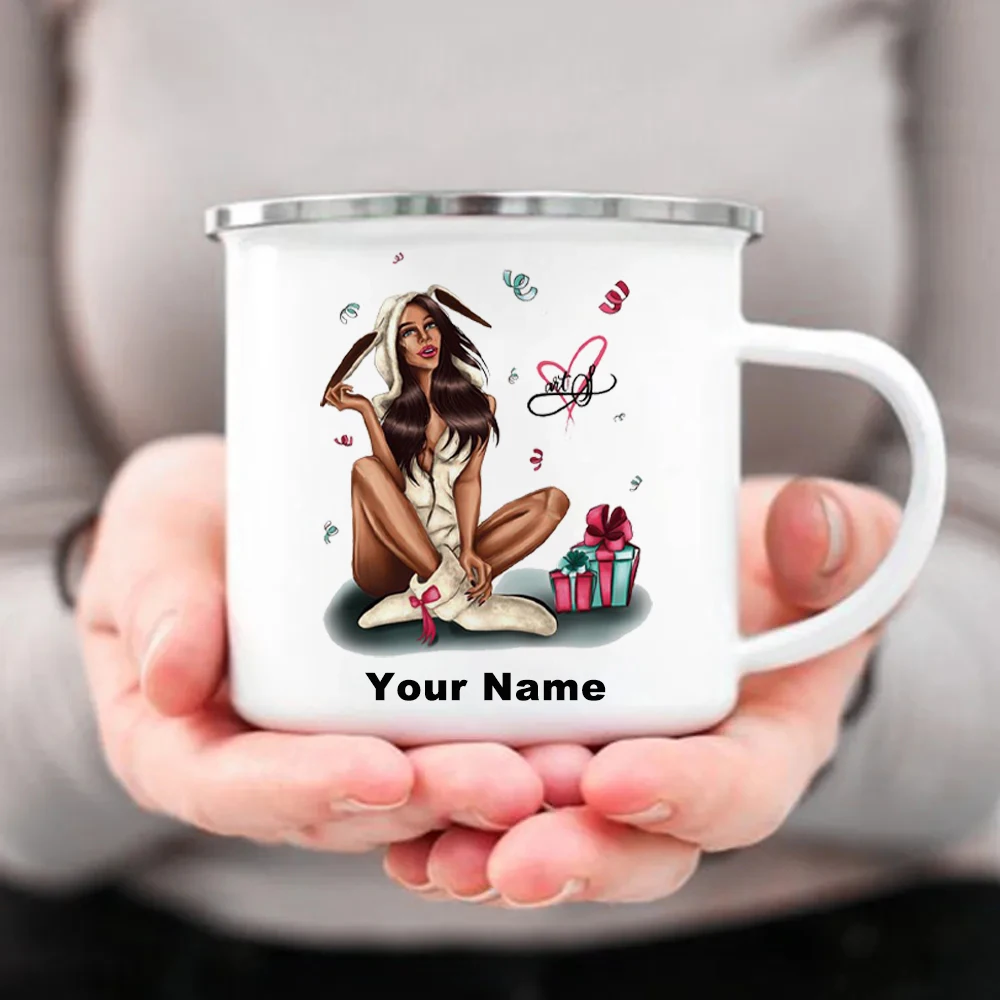 당신의 이름이 새겨진 맞춤형 에나멜 머그, 선물용 인쇄 - Coffee Tea Name 리뷰 및 가격