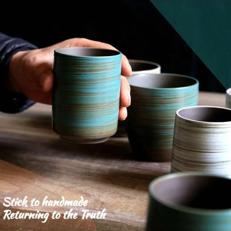 손으로 그린 ​​Crackle Glaze 석기 머그잔, - Xbloom Coffee Tea 리뷰 및 가격